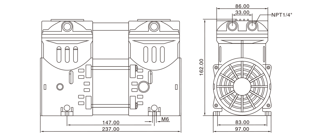 HP-550V活塞真空泵