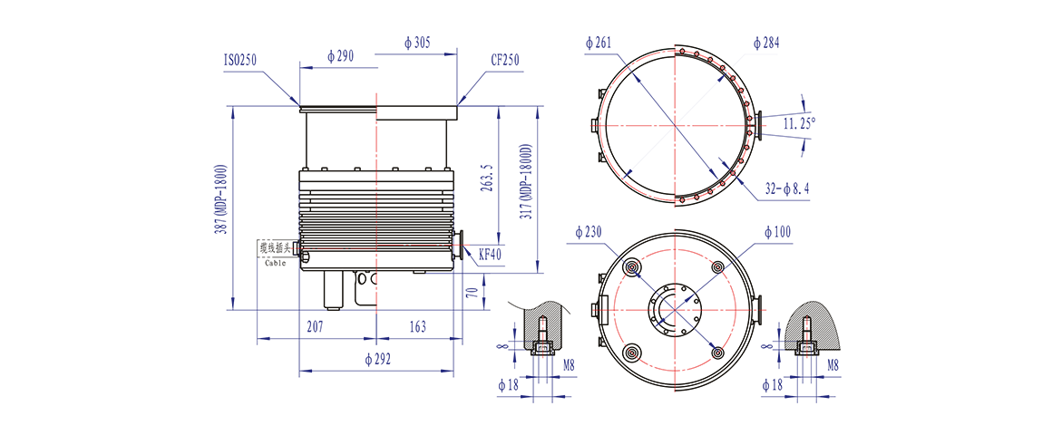 Turbo-H1800-M渦輪分子泵